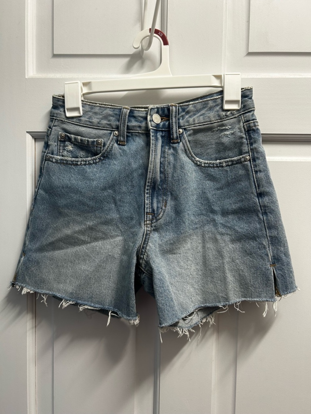 Judy Blue Light Wash High-Rise Frayed Denim Shorts